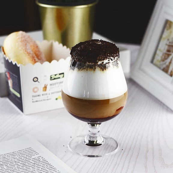 Crystal Brandy Snifter,Modern & Unique Stemmed Brandy Glasses,Premium Cognac Snifter for Scotch & Bourbon & Whiskey and Spirits, Lead-Free Beer Tasting Glasses (12FL.oz Set of 4)