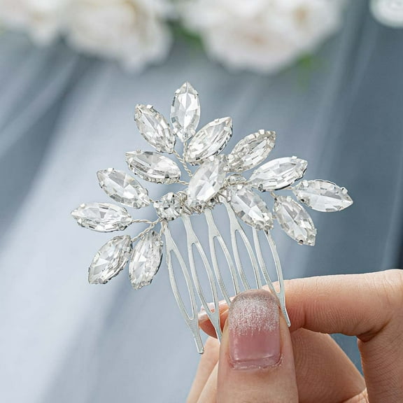 Crystal Bride Wedding Hair Comb Bridal Hair Pieces Hair Accessories for Women and Girls