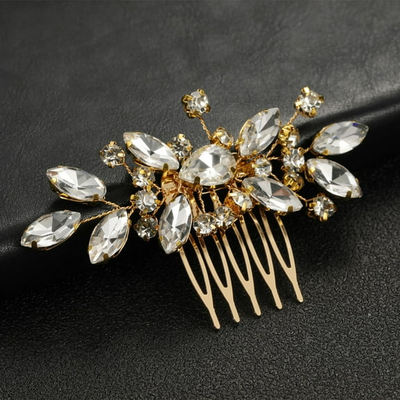 Crystal Bride Wedding Hair Comb Hair Accessories with Rhinestone Bridal Side Combs for Women and Girls