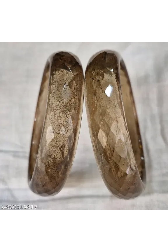 Crystal Brown Color 2 PCS Crystal Handmade Bangle bracelet For Girls And women