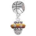 thumbnail image 1 of Crystal Brown Spinner - Basketball Charm Bead, 1 of 1