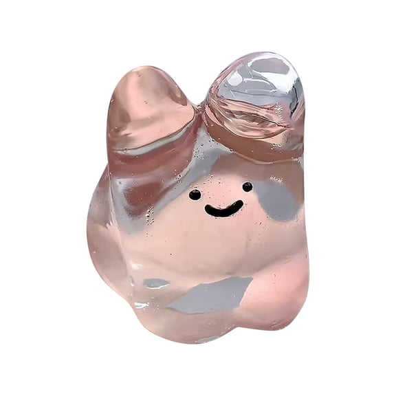 Crystal Bubble Bunny Squishy Stress Relief, Slow Rising Pinch Fidget, Soft Cute Decompression Sensory Novelty for Desk Relaxation Gift Party Favor