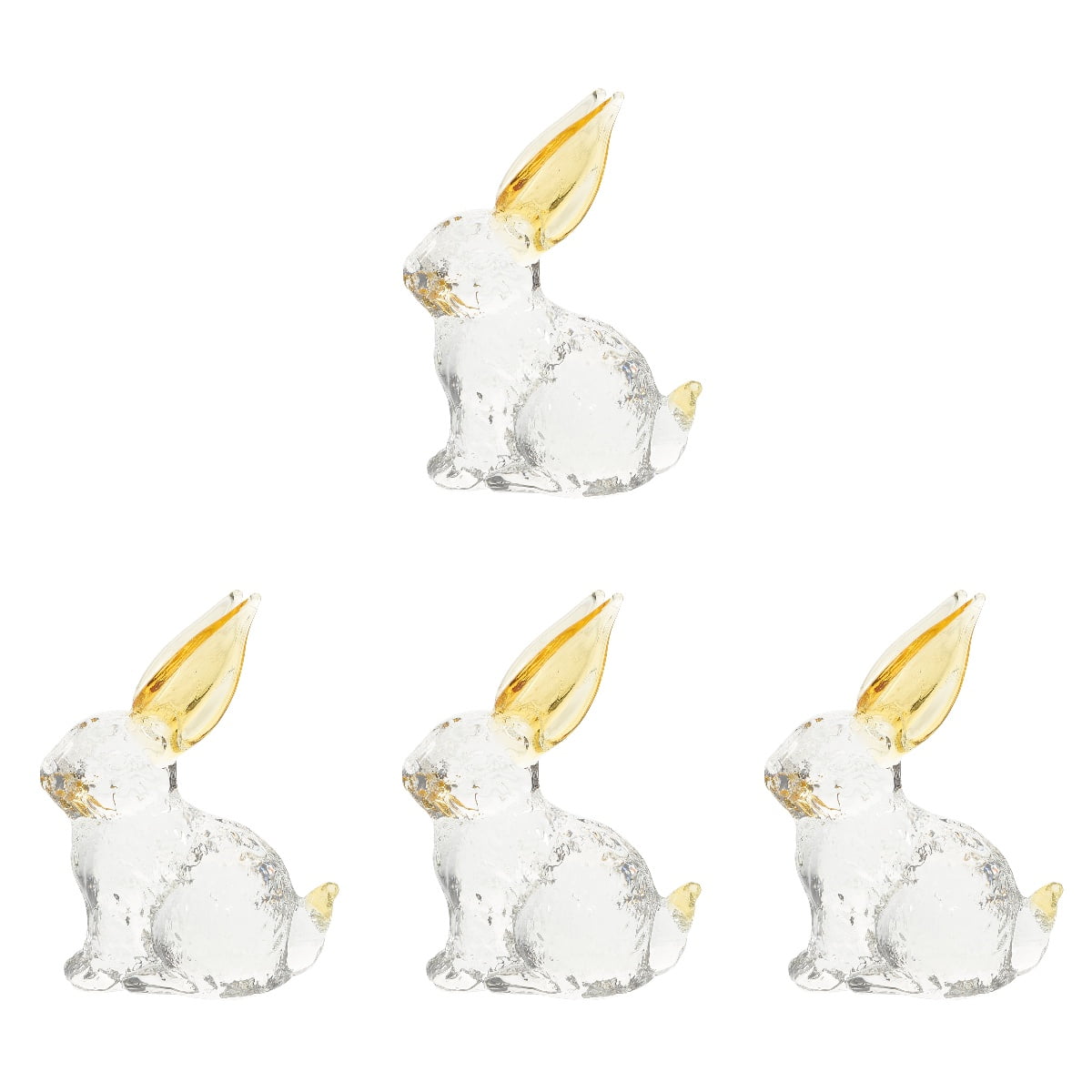 Crystal Bunny Sculpture Outline Gold The Gift Feng Shui Rabbit Statue
