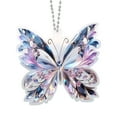 thumbnail image 1 of Crystal Butterfly Acrylic Pendant, 2D Hanging Ornament for Car Rearview Mirror & Home Decor, 1 of 8
