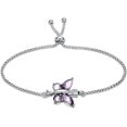 thumbnail image 1 of Crystal Butterfly Cremation Bracelet for Ashes for Women Stainless Steel Pendant Birthstone Crystal Cremation Bracelet for Women, 1 of 7