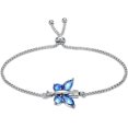 thumbnail image 1 of Crystal Butterfly Cremation Bracelet for Ashes for Women Stainless Steel Pendant Birthstone Crystal Cremation Bracelet for Women, 1 of 6