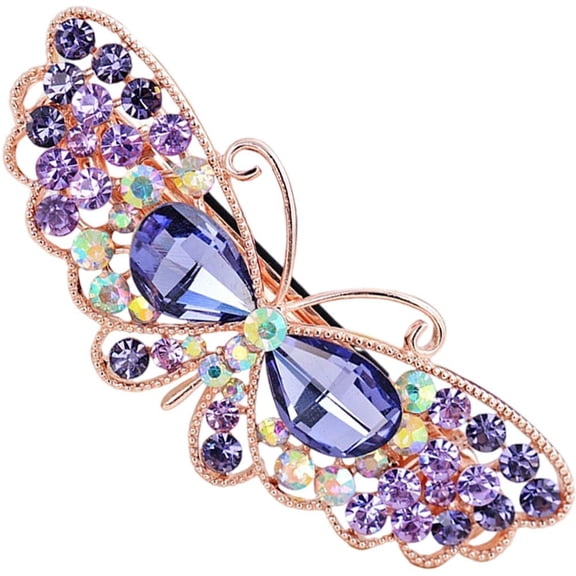 Crystal Butterfly Hairpin Fashionable Hair Clip Korean Hair Barrette for Women Bridal Wedding Hair Accessories