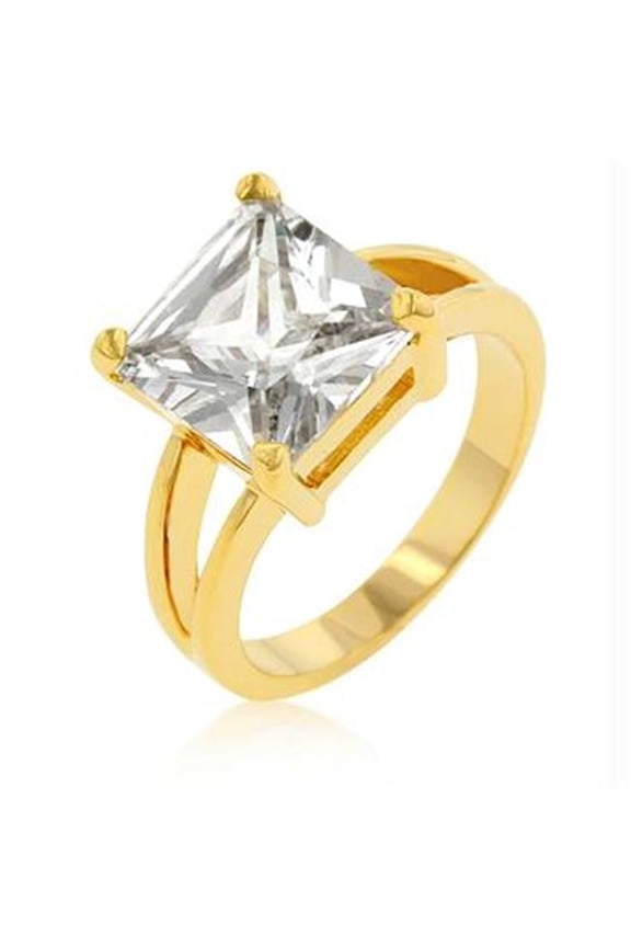 Crystal C'este Di Amore Ring - Goldtone - Size: 08