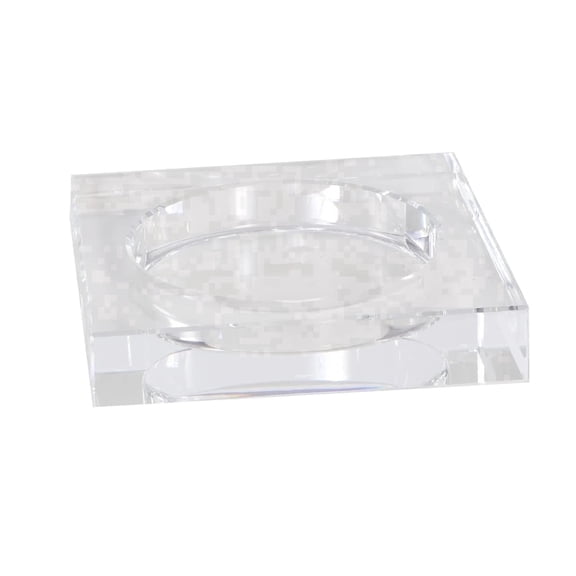 Alice Lane Crystal Candle Dish  — Size Small — Clear K1 Crystal Design — Smooth, Round Cutout is Perfect for Your Favorite Candle or Diffuser — Centerpiece with Elevated Style