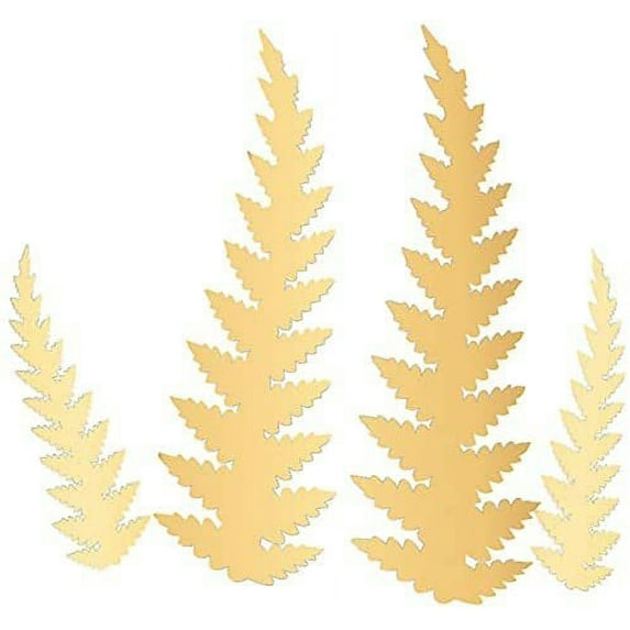 Crystal Candy Wafer Paper Garden Ferns, Ruffled Gold