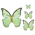 thumbnail image 1 of Crystal Candy Wafer-Paper Veined Butterflies, Green, 1 of 3