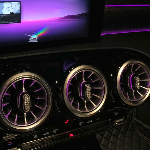 Crystal Car Interior Trim for A-Class CLA GLA GLB, Zinc Alloy, Peel & Stick Decor