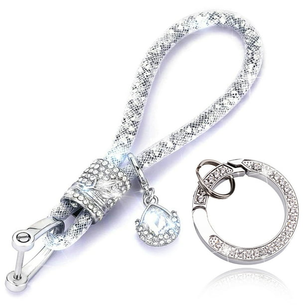 Crystal Car Keychains for Women, Bling Rhinestone Keychains Keyrings
