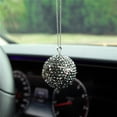 thumbnail image 1 of Crystal Car Pendant for Rearview Mirror, Bling Bling Decoration, Rhinestone and Metal Material, Elegant Hanging Ornament for Car Interior, 1 of 3