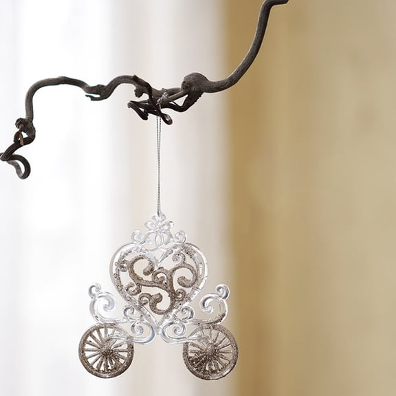 Crystal Carriage Horse Ornament, Carousel Horse Wreath Decoration for Christmas Tree, Holiday Party Favor and Stocking Stuffer, Festive Hanging Decor for Mantel Display and Indoor Akmoler