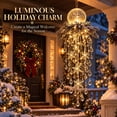 thumbnail image 1 of Crystal Cascade Christmas Hanging LED Light, Hanging LED Ice Ball Icicle Lights, Lighted Wall Accent for Living Room, Porch, Entryway and Holiday Display, 1 of 8
