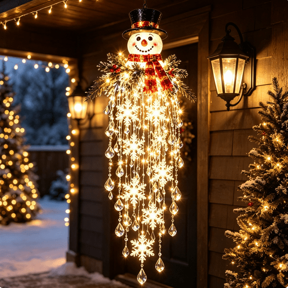 Crystal Cascade Christmas Light, Elegant Holiday Gift Idea, Sparkling Festive Ornament for Family Friends Neighbors Christmas Gifting