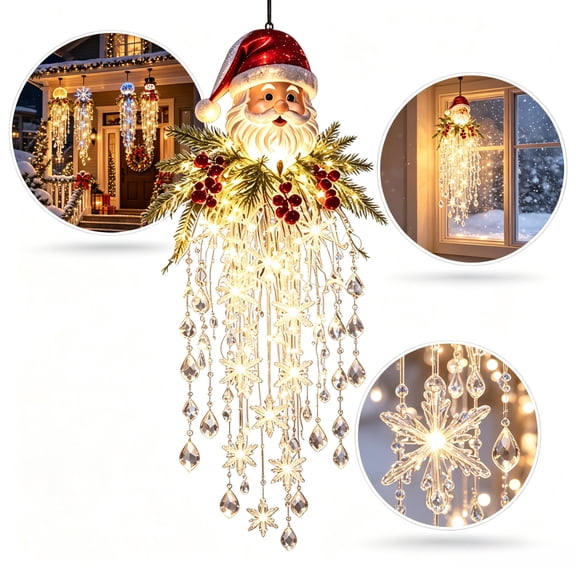 Crystal Cascade Christmas Light, Reusable Seasonal Hanging Light, Durable Sparkling Accent for Yearly Christmas Celebrations