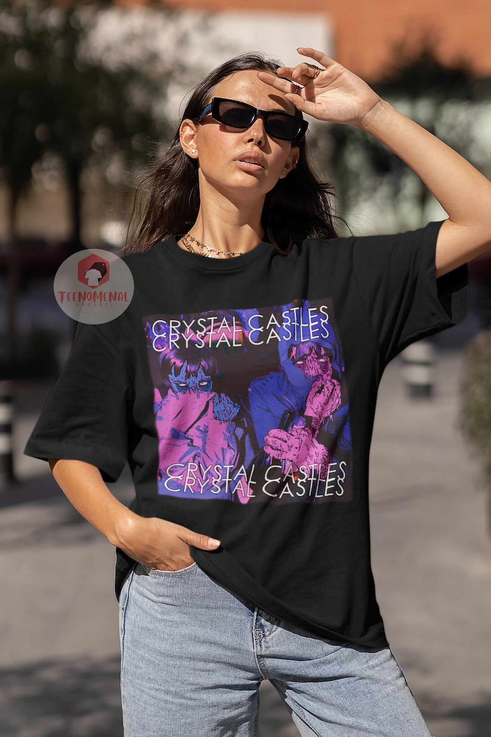 Crystal Castles Unisex TShirt Music Band Graphic Tee Printed Music