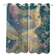 thumbnail image 1 of Crystal Cat Blackout Curtains, Watercolor Pattern Window Treatment Grommet Curtains for Bedroom Thermal Insulated Window Curtains for Living Room 2 Panel Set, 1 of 5