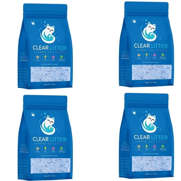 Crystal Cat Litter - Non-Clumping, Odor Control, Dust-Free - 4 Bags