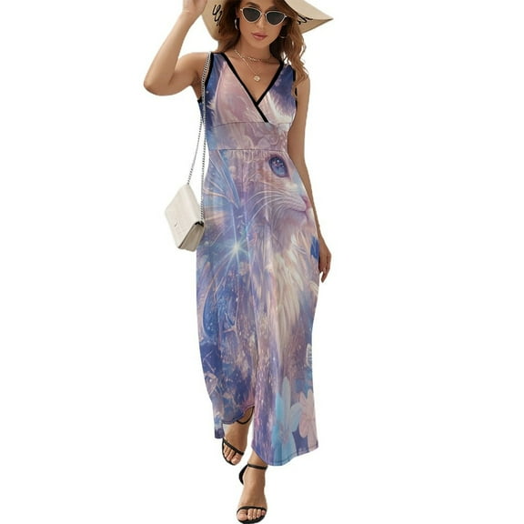 Crystal Cat Pattern Design Sleeveless Dress Summer Clothes for Women Women's Clothing 2025