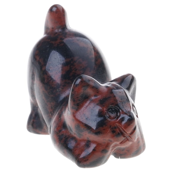 Crystal Cats Figurine Carved Crystal Miniature Ornament for Home Decors Bring Happiness and Good Luck Forunes