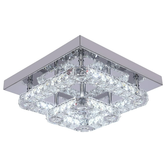 Crystal Ceiling Light LED Chandelier Flush Mount Light Fixture Ceiling Lamp