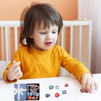 Crystal Chakra Hexagon Pendant Set • Natural Quartz Healing Stones Colorful Gift Box • Gemstone for Meditation & Mindfulness, 1-Piece