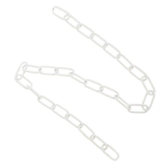 IDEANATEGRATE Hanging Lamp Chain Chandelier Accessory Chain Iron White 1Pc 39.4X0.8X0.02in