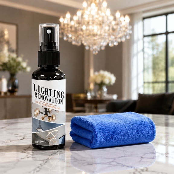 Crystal Chandelier Cleaner Kit, Heavy Duty Dust Stain Remover For Glass Lamp Fixtures Shine Restorer, Crystal Light Cleaning for Home Ceiling Lamp Chandelier Maintenance