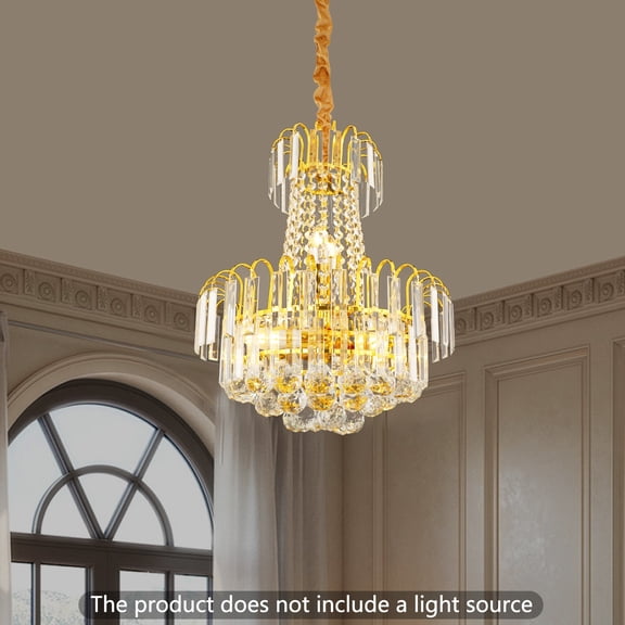 Crystal Chandelier, Modern Crystal Chandelier, Gold Crystal Chandeliers for a Bedroom, Living Room, Entrance, Corridor, Banquet hall, Cafe
