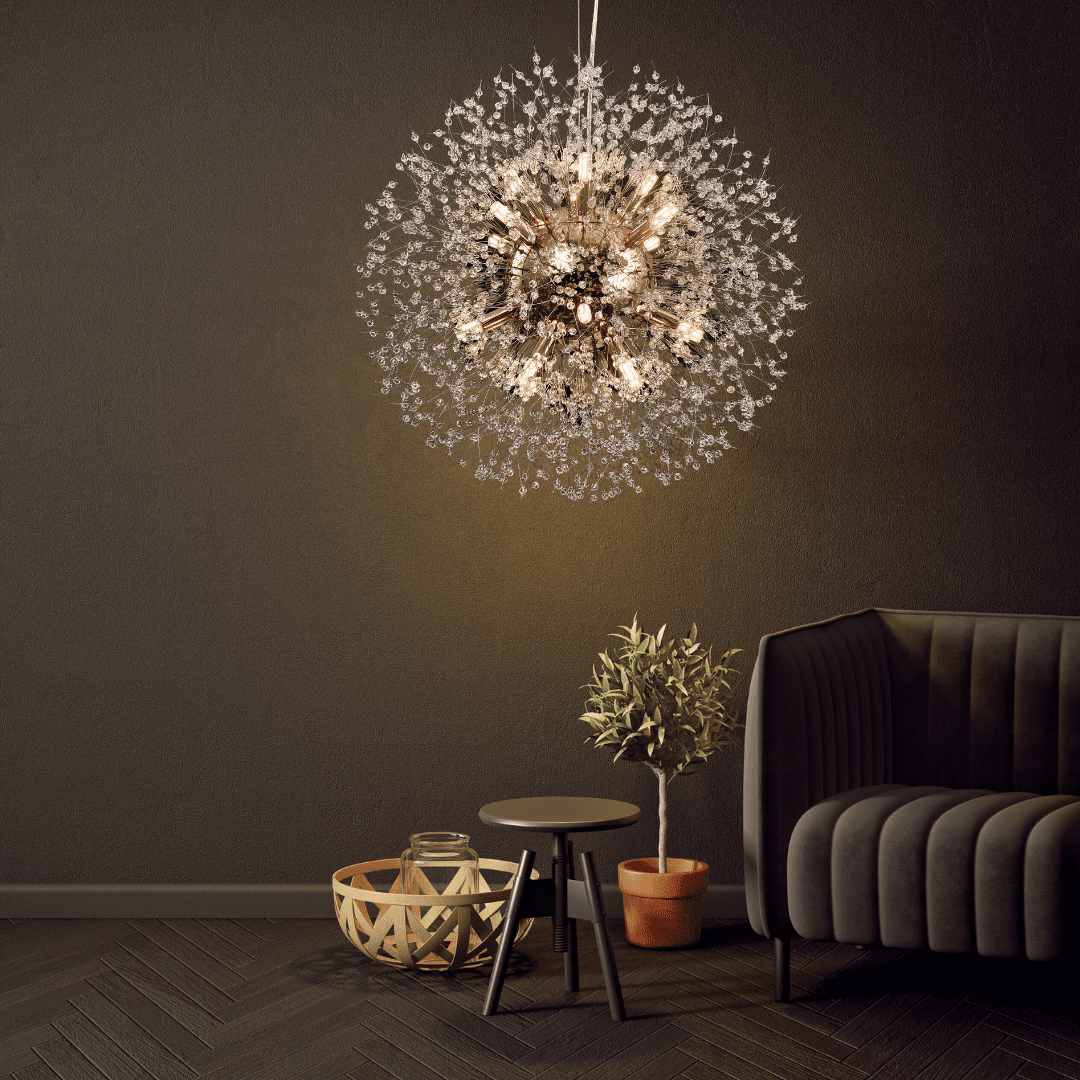 Crystal Chandelier lighting 16 lights modern design 24"x60" in Gold ...