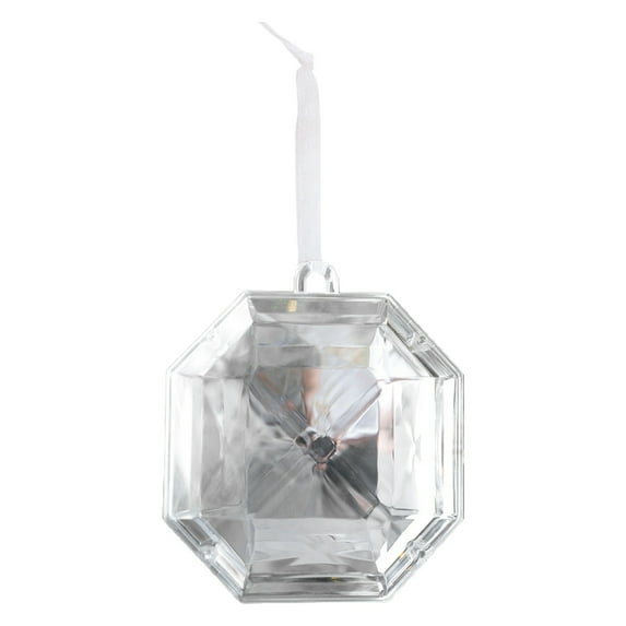 Crystal Christmas Ornaments, Mini Colorful Crystal Plastic Christmas Gemstone Ornaments for Xmas Tree Decorations Decorative Hanging Crystals Prism Ornaments for Wedding Party Home Decor