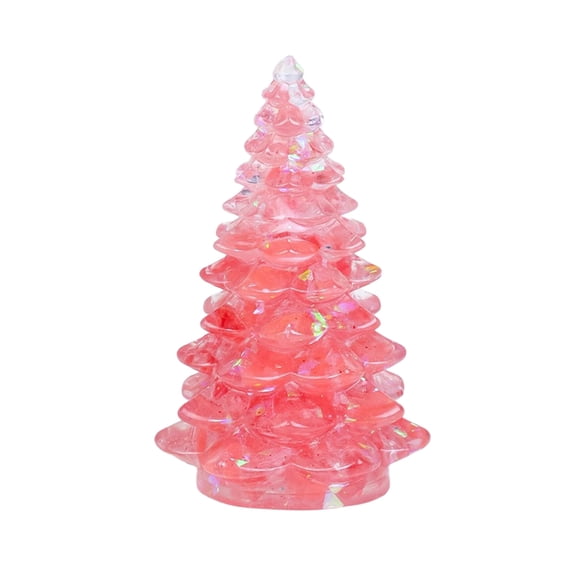 Crystal Christmas Tree Figurine Artificial Tree for Holiday Decor, Miniature Clear Trees as Tabletop Ornaments Centerpieces, Festival Gifts for Christmas Home Decor Craft Party