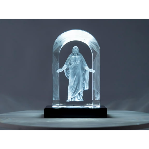 Crystal Christus Large, Light Base Large