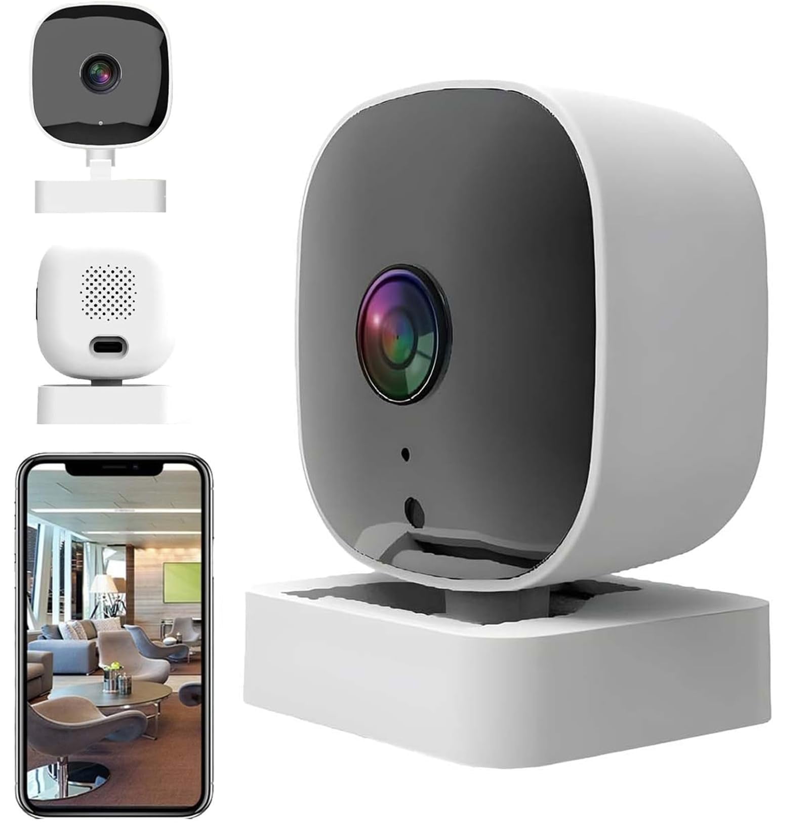 Crystal-Clear 2k Security Camera Color Night Vision, 24/7