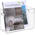 thumbnail image 1 of Crystal Clear Acrylic Magazine Holder,Space Saving Magazine Rack, Book Basket, Storage Organizer Bin for Living Room, Bathroom, Home Office, Newspapers, 1 of 6