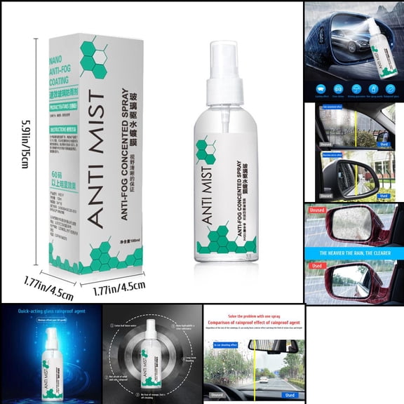 Crystal,Clear Anti,Fog Protection, Ideal for Automotive, Sports  Home Use, 100ml Capacity