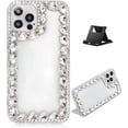 thumbnail image 1 of Crystal Clear Case Compatiable with iPhone 15 Pro 6.1",Bling Glitter Diamond Case Stylish for Woman Girls,Sparkle 3D Handmade Rhinestone with Soft Bumper Back Protective Cover Shell, 1 of 8