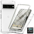 thumbnail image 1 of Crystal Clear Case for Google Pixel 8, [Not Yellowing] Gradient Phone Case with Built-in Screen Protector, Military Grade Drop Protection Shockproof Transparent Cover for Google Pixel 8, Clear, 1 of 6