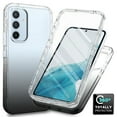 thumbnail image 1 of Crystal Clear Case for Samsung Galaxy A34 5G, [Not Yellowing] Gradient Phone Case with Built-in Screen Protector, Military Grade Drop Protection Shockproof Transparent Cover for Galaxy A34 5G, Black, 1 of 6
