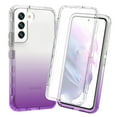 thumbnail image 1 of Crystal Clear Case for Samsung Galaxy S22 Plus, Gradient Design with Built-in Screen Protector Shockproof Anti-Yellowing Case for Galaxy S22 Plus, Military Grade Protection Phone Cover, Purple, 1 of 6