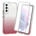 thumbnail image 1 of Crystal Clear Case for Samsung Galaxy S22 Plus, Gradient Design with Built-in Screen Protector Shockproof Anti-Yellowing Case for Galaxy S22 Plus, Military Grade Protection Phone Cover, Pink, 1 of 6
