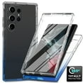 thumbnail image 1 of Crystal Clear Case for Samsung Galaxy S24 Ultra, Gradient Design with Built-in Screen Protector Shockproof Anti-Yellowing Case for Galaxy S24 Ultra, Military Grade Protection Phone Cover, Blue, 1 of 6