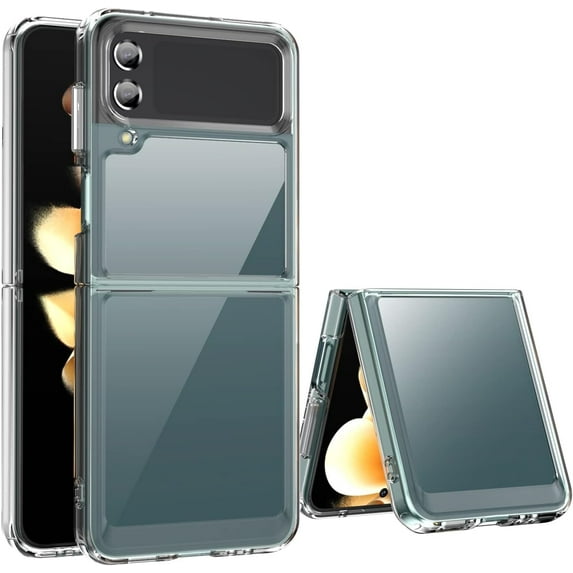 Crystal Clear Case for Samsung Galaxy Z Flip 4 5G 2022,Slim Thin Soft TPU Bumper & Hard PC Back Shockproof Scratch Resistant Protective Phone Case for Samsung Galaxy Z Flip 4 5G (Clear)