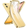 thumbnail image 1 of Crystal Clear Case for iPhone 11, [Not Yellowing] [Camera Protection] [Military Grade Drop Tested] Transparent Shockproof Protective Phone Case Soft Silicone Slim Cover, 6.1 inch, Gold, 1 of 17