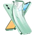 thumbnail image 1 of Crystal Clear Case for iPhone 11, [Not Yellowing] [Camera Protection] [Military Grade Drop Tested] Transparent Shockproof Protective Phone Case Soft Silicone Slim Cover, 6.1 inch, LightGreen, 1 of 16