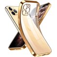 thumbnail image 1 of Crystal Clear Case for iPhone 11 Pro Max, [Not Yellowing] [Camera Protection] [Military Grade Drop Tested] Transparent Shockproof Protective Phone Case Silicone Slim Cover, 6.5", Luxury Gold, 1 of 18