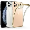 thumbnail image 1 of Crystal Clear Case for iPhone 11 Pro Max, [Not Yellowing] [Camera Protection] [Military Grade Drop Tested] Transparent Shockproof Protective Phone Case Silicone Slim Cover, 6.5", Luxury Gold, 1 of 9